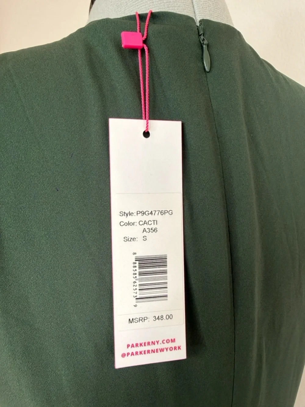 Parker Cacti Ruffle Wrap Mini Dress Flutter Sleeve Silk Blend S NWT - Picture 10 of 13